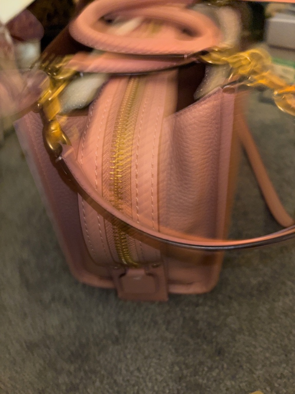 Coach Rogue Pink Pebbled Leather Mini Satchel with Gold Hardware - Picture 5 of 12